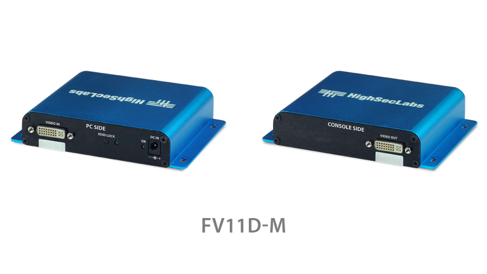 HighSecLabs yhden portin DVI-I video suojain FV11D-M