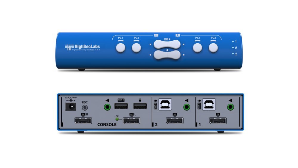 HSL suojattu HighSecLabsin mini videomatriisi SX22PP-3