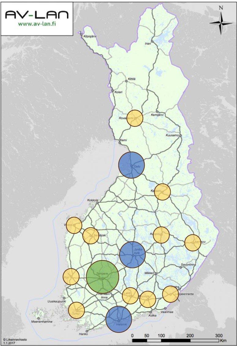 Esitystekniikan av-asennusverkosto Suomessa